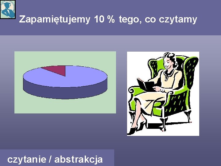 Zapamiętujemy 10 % tego, co czytamy czytanie / abstrakcja 