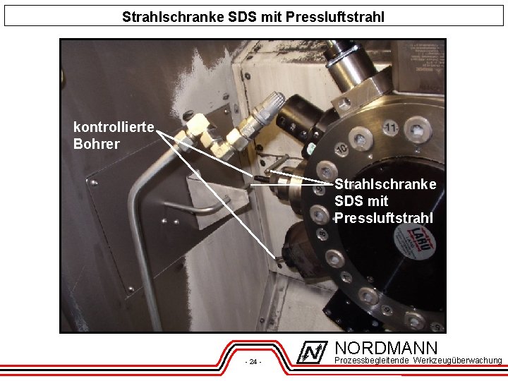 Strahlschranke SDS mit Pressluftstrahl kontrollierte Bohrer Strahlschranke SDS mit Pressluftstrahl NORDMANN - 24 -