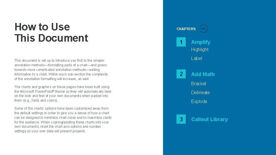 How to Use This Document CHAPTERS 1 Amplify Highlight This document is set up How to Use This Document CHAPTERS 1 Amplify Highlight This document is set up