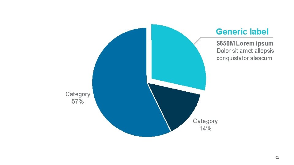 Generic label $650 M Lorem ipsum Dolor sit amet allepsis conquistator alascum Category 57% Generic label $650 M Lorem ipsum Dolor sit amet allepsis conquistator alascum Category 57%