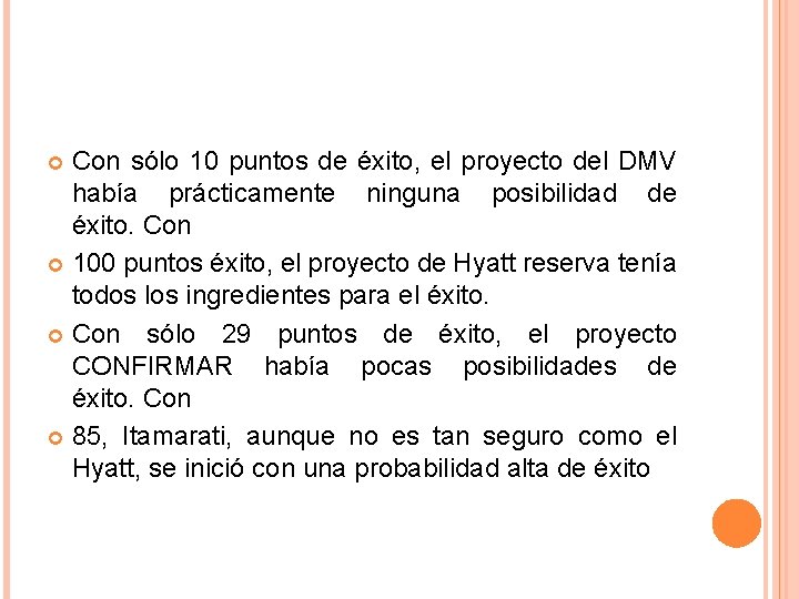 Con sólo 10 puntos de éxito, el proyecto del DMV había prácticamente ninguna posibilidad