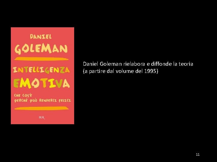 Daniel Goleman rielabora e diffonde la teoria (a partire dal volume del 1995) 11