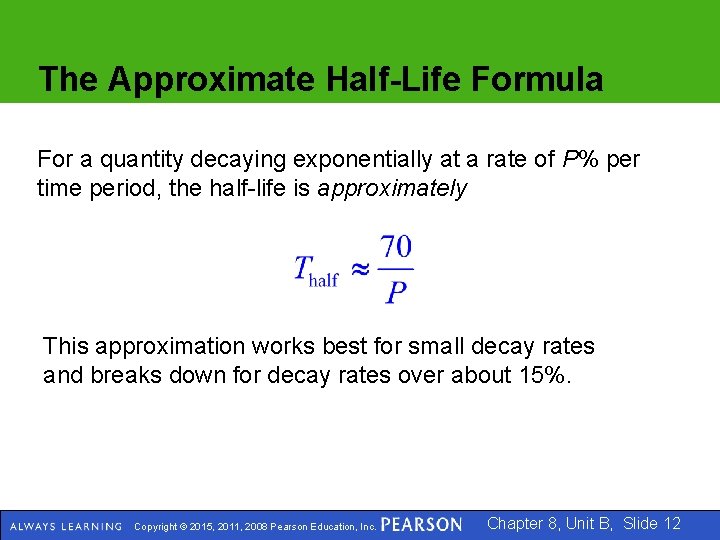 half life formula