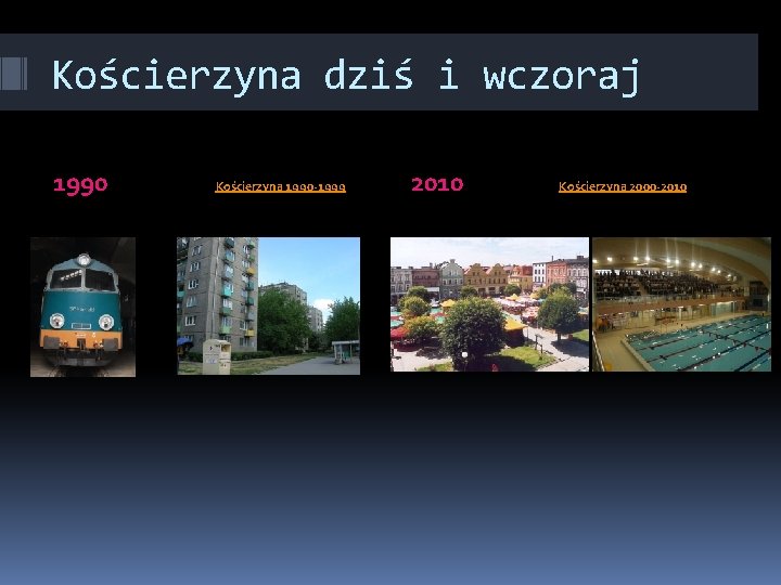 Kościerzyna dziś i wczoraj 1990 Kościerzyna 1990 -1999 2010 Kościerzyna 2000 -2010 