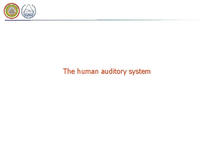 The human auditory system The human auditory system