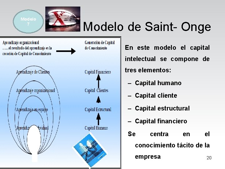 Modelo 7 Modelo de Saint- Onge • En este modelo el capital intelectual se