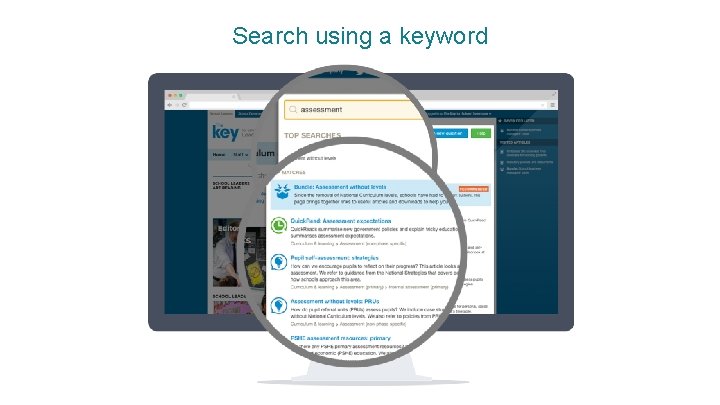 Search using a keyword 