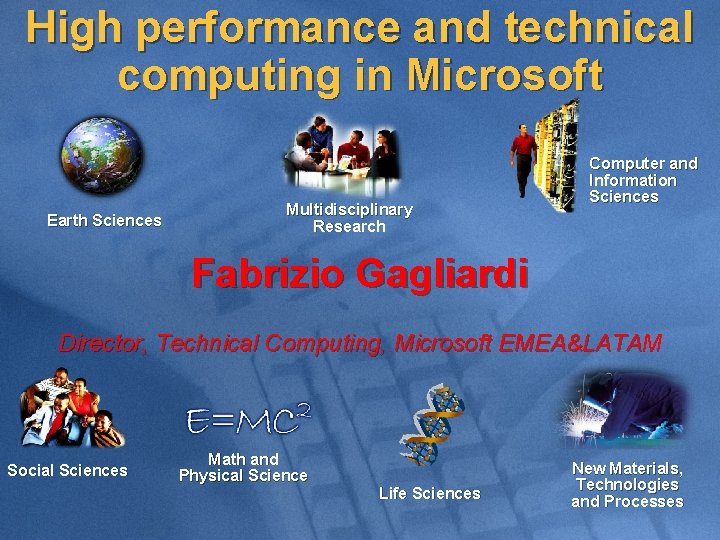 High performance and technical computing in Microsoft Earth