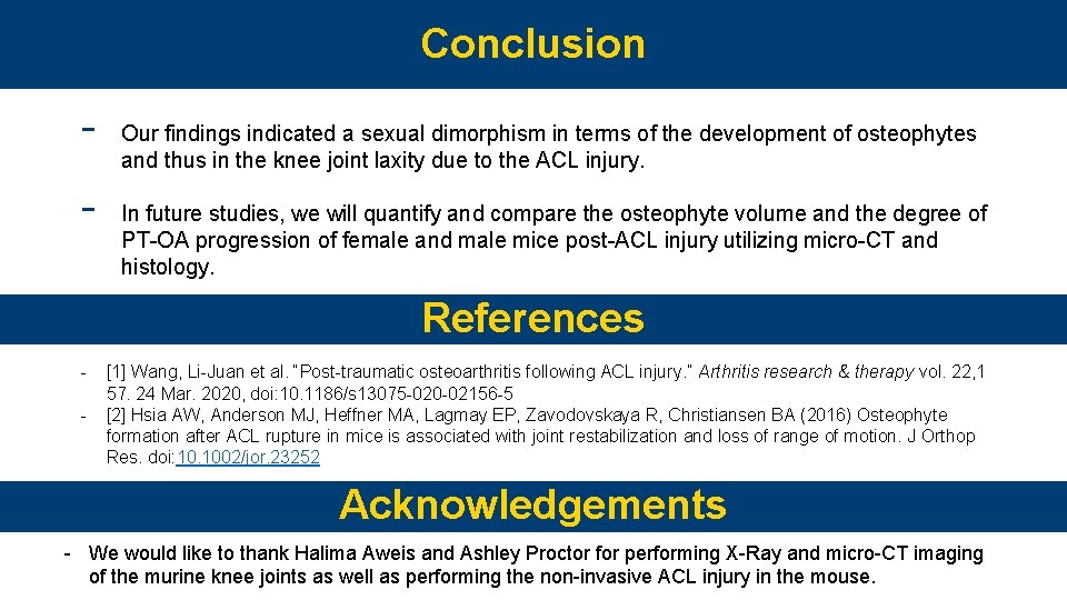 Conclusion - Our findings indicated a sexual dimorphism in terms of the development of