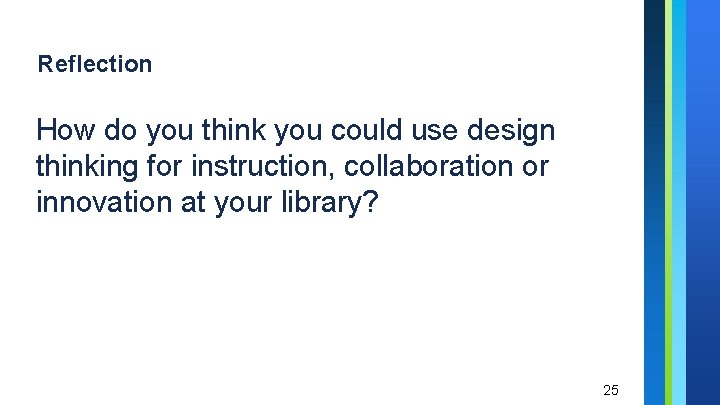 Reflection How do you think you could use design thinking for instruction, collaboration or Reflection How do you think you could use design thinking for instruction, collaboration or