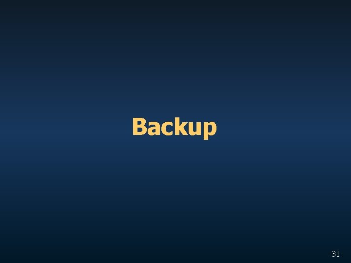 Backup -31 - 