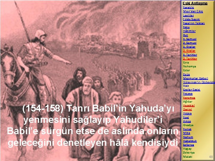 Eski Antlaşma Yaratılış Mısır’dan Çıkış Levililer Çölde Sayım Yasa’nın Tekrarı Yeşu Hâkimler Rut 1.