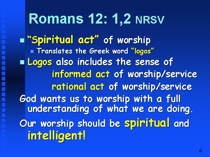 1 Pauline Worship Balance Or Chaos Normative Or