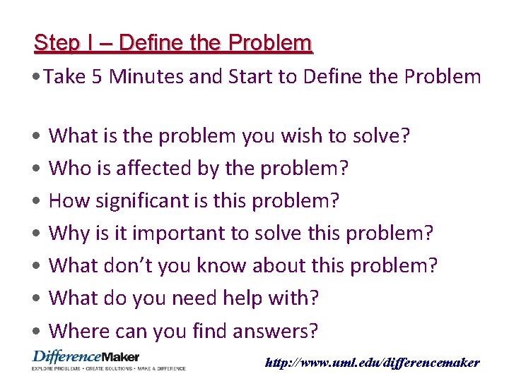 Pinpoint The Problem Workshop I Identifying Problems Team Building Prof Steve