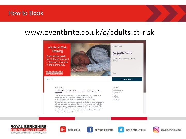 How to Book www. eventbrite. co. uk/e/adults-at-risk 