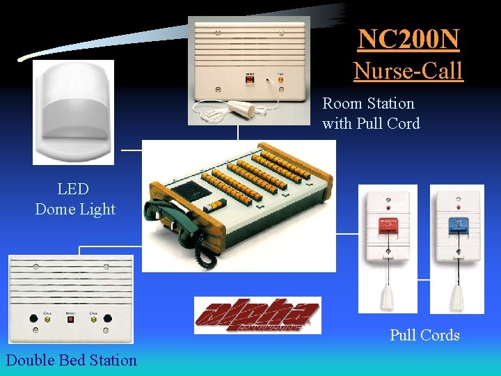 NC 200 N Nurse-Call Room Station with Pull Cord LED Dome Light Pull Cords