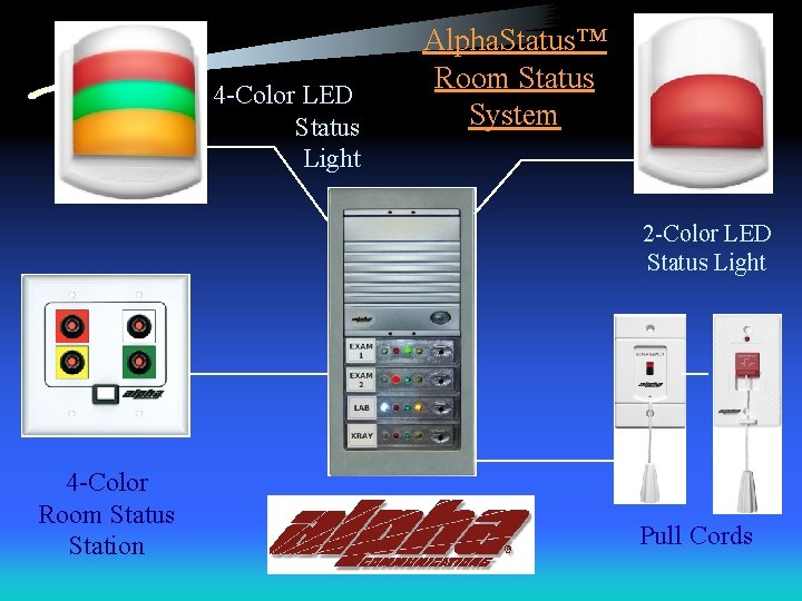 4 -Color LED Status Light Alpha. Status™ Room Status System 2 -Color LED Status