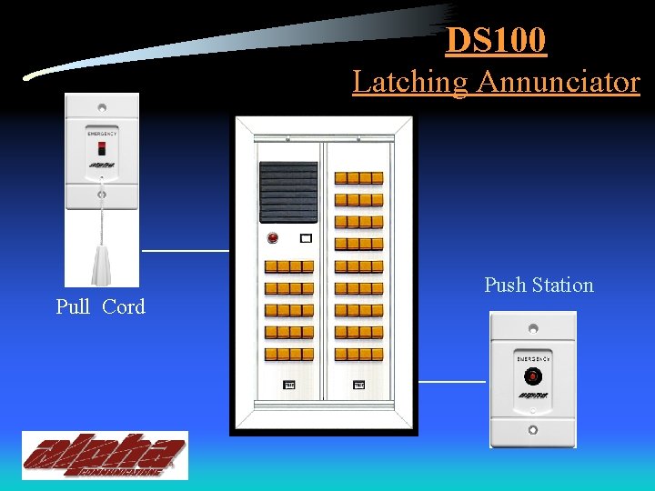 DS 100 Latching Annunciator Pull Cord Push Station 