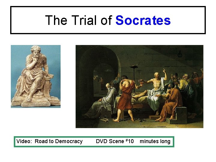 The Trial of Socrates Video: Road to Democracy DVD Scene #10 minutes long 