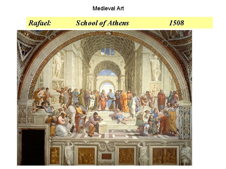 Medieval Art Rafael: School of Athens 1508 