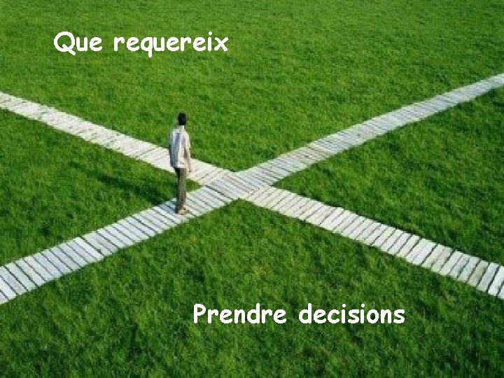 Que requereix Prendre decisions 