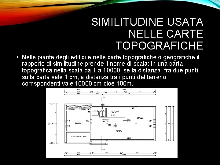 SIMILITUDINE USATA NELLE CARTE TOPOGRAFICHE • Nelle piante degli edifici e nelle carte topografiche