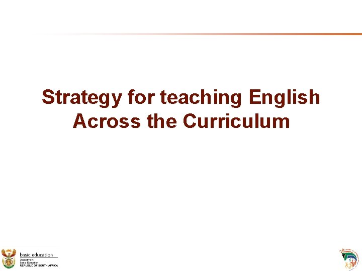 Strategy for teaching English Across the Curriculum 