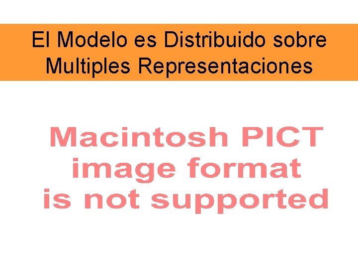 El Modelo es Distribuido sobre Multiples Representaciones 