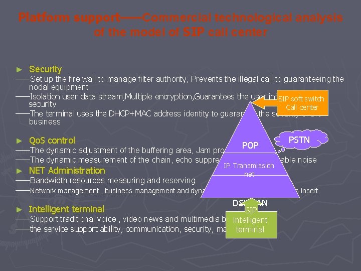 Platform support——Commercial technological analysis of the model of SIP call center ► Security ►