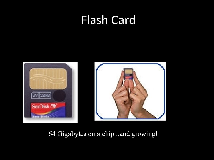 Flash Card 64 Gigabytes on a chip. . . and growing! 