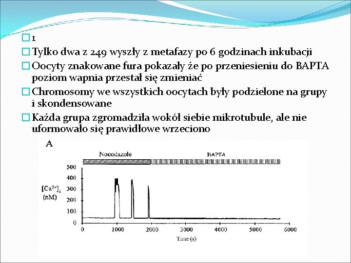 � 1 �Tylko dwa z 249 wyszły z metafazy po 6 godzinach inkubacji �Oocyty