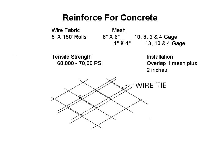 Reinforce For Concrete Wire Fabric 5' X 150' Rolls T Mesh 6" X 6"