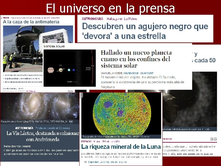 El universo en la prensa 