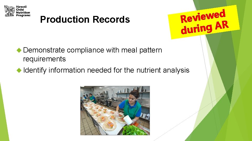 Production Records Demonstrate d e w e i Rev R A g n i Production Records Demonstrate d e w e i Rev R A g n i