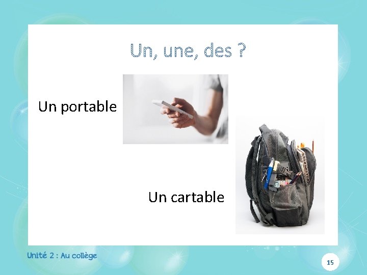 Un portable Un cartable 15 Un portable Un cartable 15