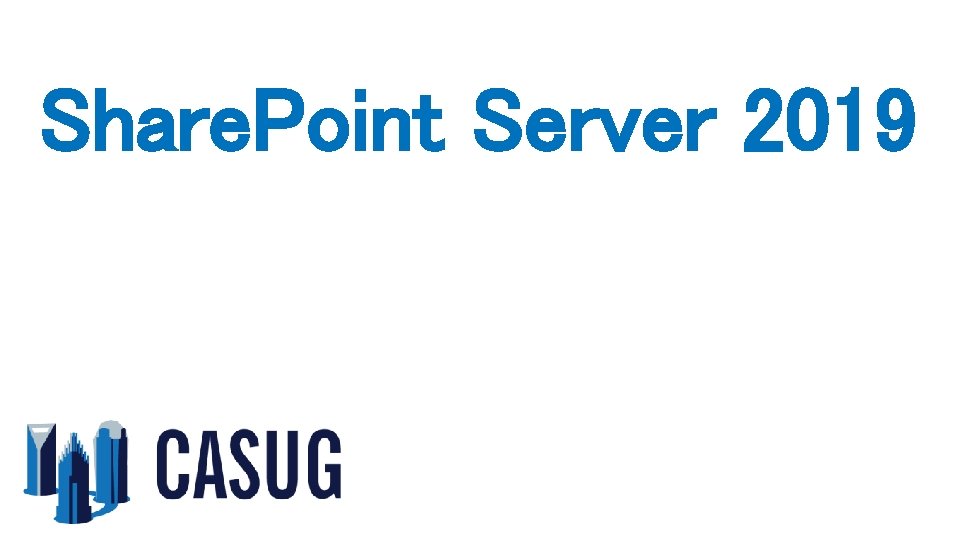 Share. Point Server 2019 