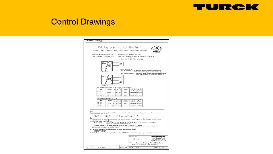 Control Drawings 