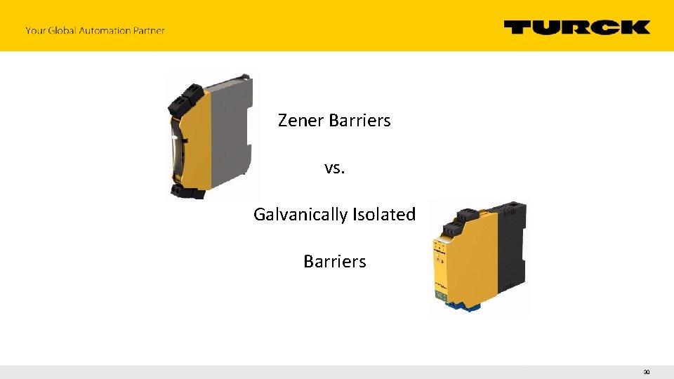 Zener Barriers vs. Galvanically Isolated Barriers 30 