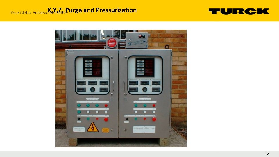 X, Y, Z, Purge and Pressurization 38 