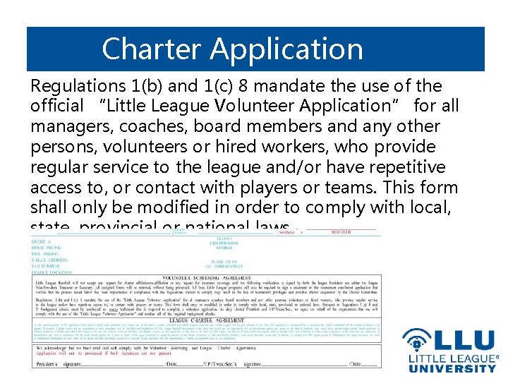 Charter Application Regulations 1(b) and 1(c) 8 mandate the use of the official “Little