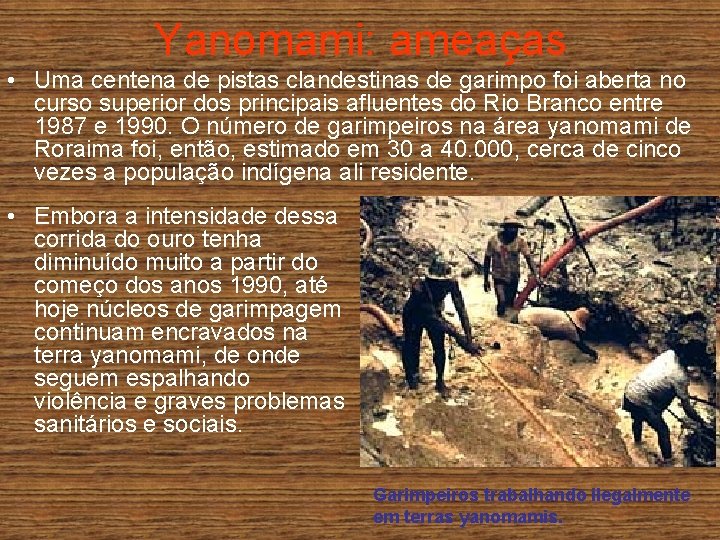 Yanomami: ameaças • Uma centena de pistas clandestinas de garimpo foi aberta no curso