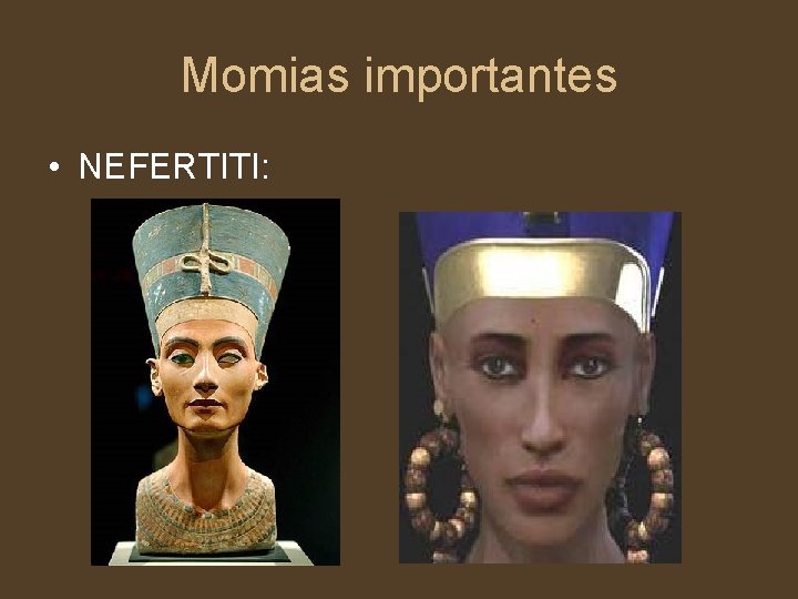 Momias importantes • NEFERTITI: 