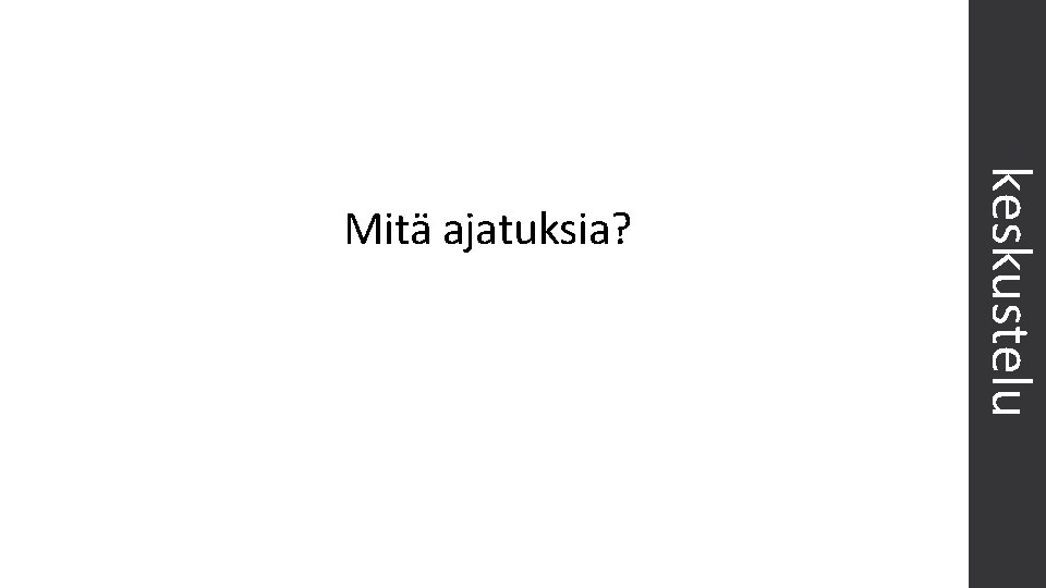 keskustelu Mitä ajatuksia? 