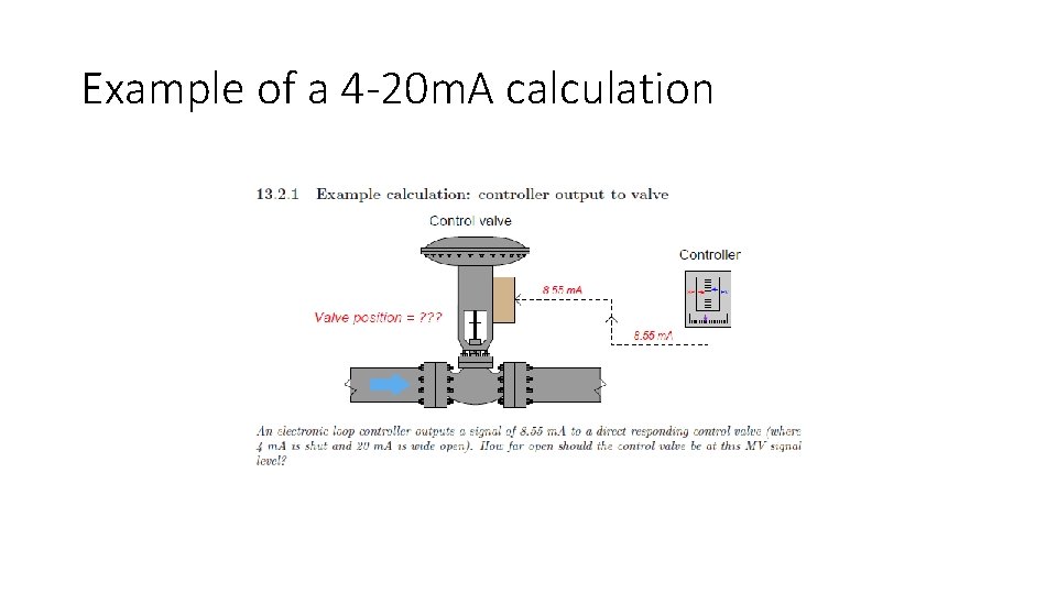 Example of a 4 -20 m. A calculation 