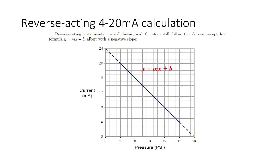 Reverse-acting 4 -20 m. A calculation 