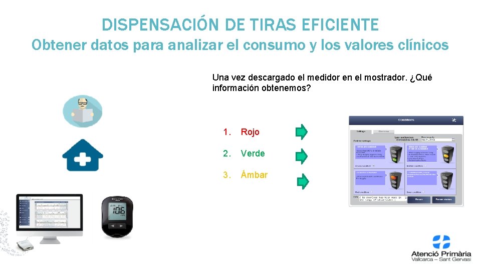 DISPENSACIÓN DE TIRAS EFICIENTE Obtener datos para analizar el consumo y los valores clínicos DISPENSACIÓN DE TIRAS EFICIENTE Obtener datos para analizar el consumo y los valores clínicos