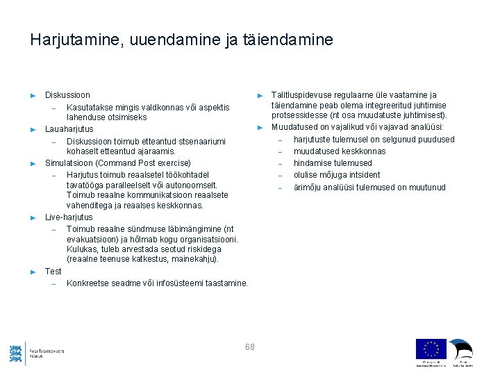 Harjutamine, uuendamine ja täiendamine ► ► ► Diskussioon Kasutatakse mingis valdkonnas või aspektis lahenduse