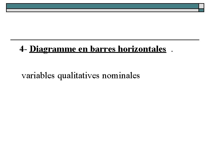  4 - Diagramme en barres horizontales . variables qualitatives nominales 