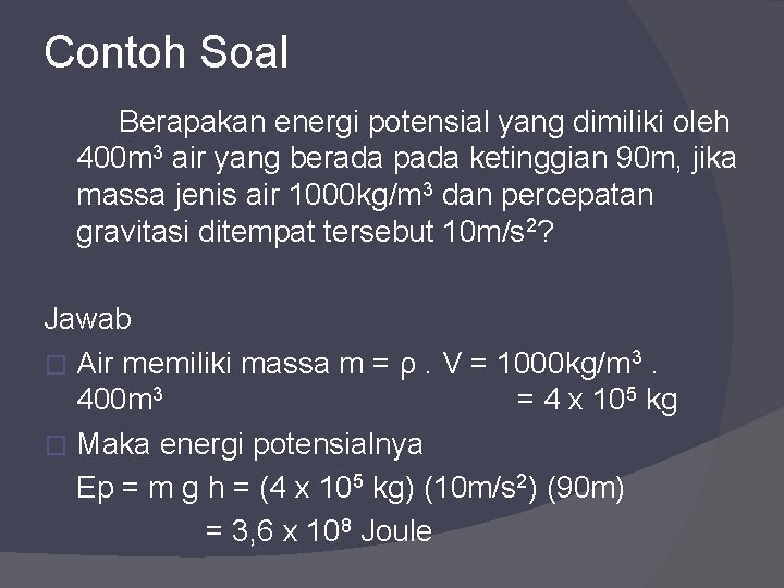 Contoh soal energi mekanik