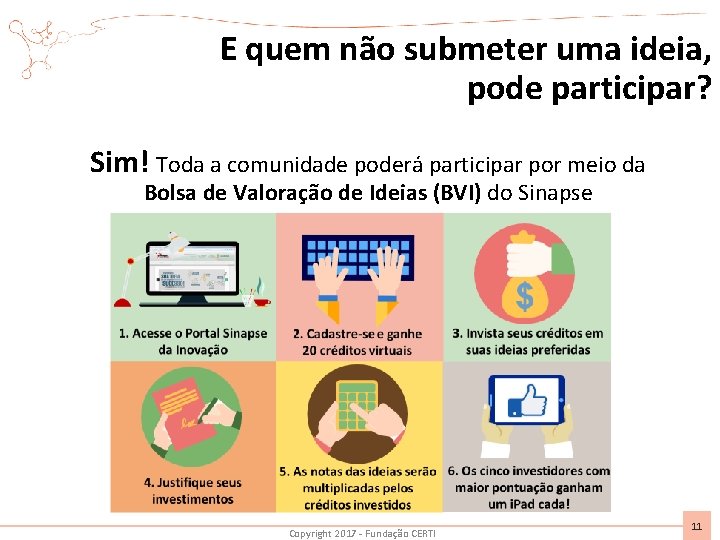 E quem não submeter uma ideia, pode participar? Sim! Toda a comunidade poderá participar